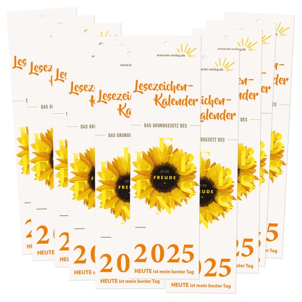 Lesezeichenkalender 2025 - 10er-Set